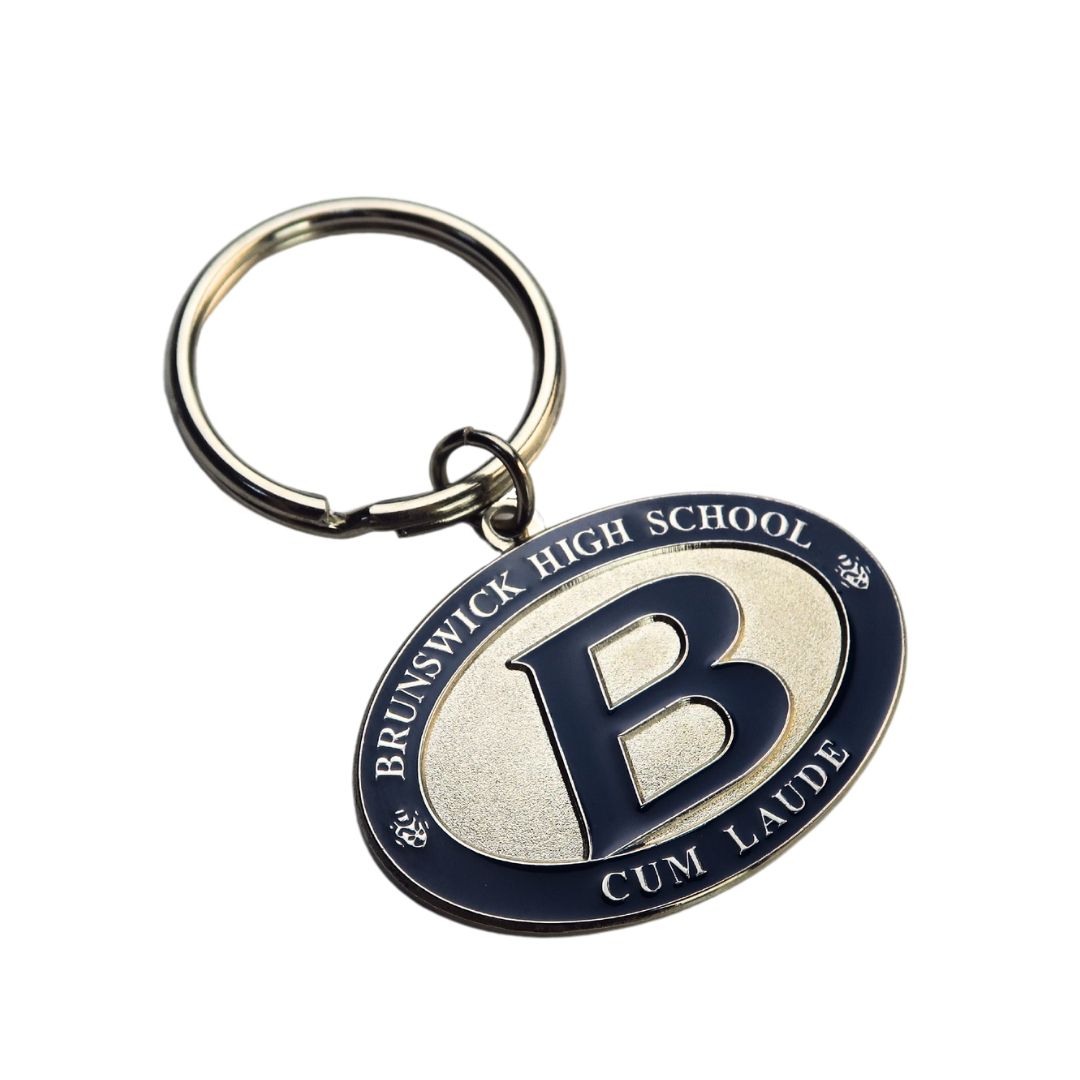 Metal Craft Custom School Logo Student Graduation Keychain