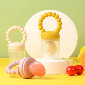 Food Grade Baby Fruit Pacifier Infant Silicon Teether Custom Silicone Baby Safety Pacifier Baby Food Pacifier