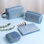 Velvet Storage Bag Towel Cosmetic Bag, 4 Set Customizable Makeup Bag