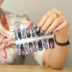 Jellyfish in the ocean pattern real nail polish strips nail wraps nail stickers