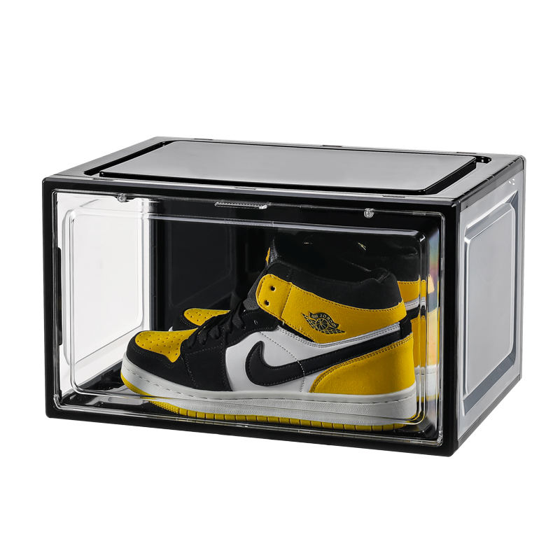 magnetic acrylic shoes case rack clear shoe box storage cabinet stackable organizers plastic transparent shoe storage box