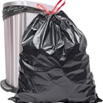 Large 39 Gallon Heavy Duty Drawstring Trash Bags 120 Liters Drawstring Garbage Bags Black