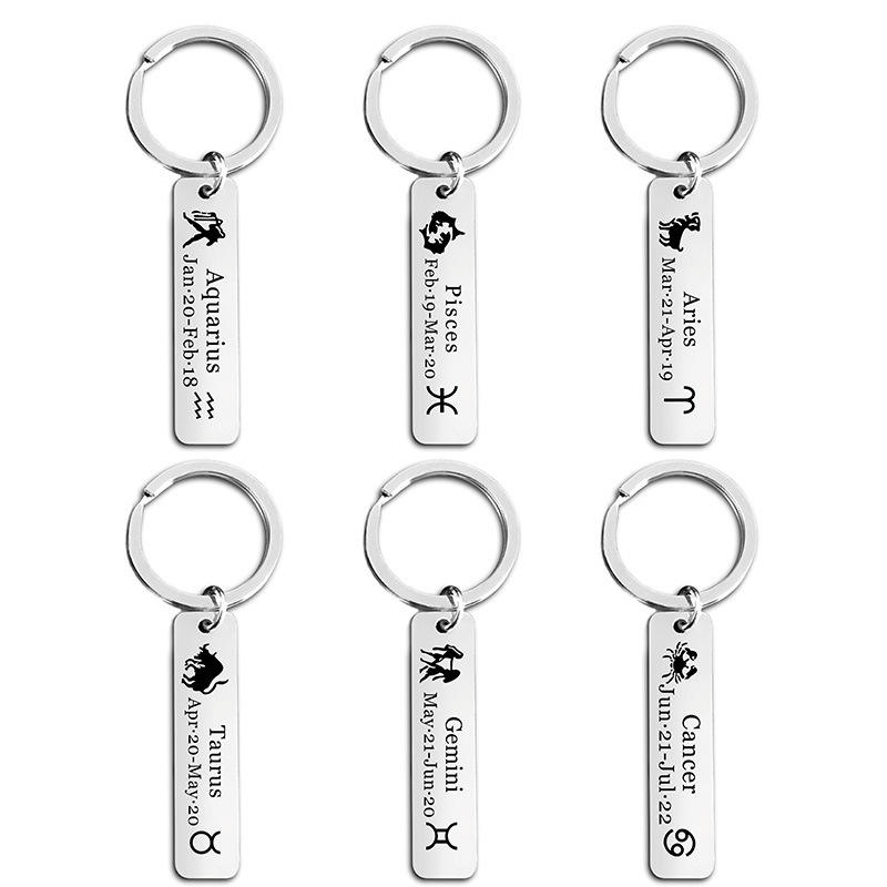 Stainless Steel Holiday Gift Small Gift Engraved Metal Keychain