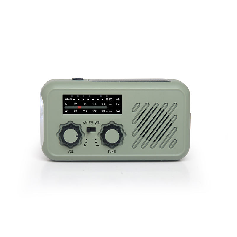 2000mAh battery emergency solar radio am with rechargeable flashlight