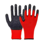 High Quality polyester Industrial construction latex coated garden Safety  work gloves