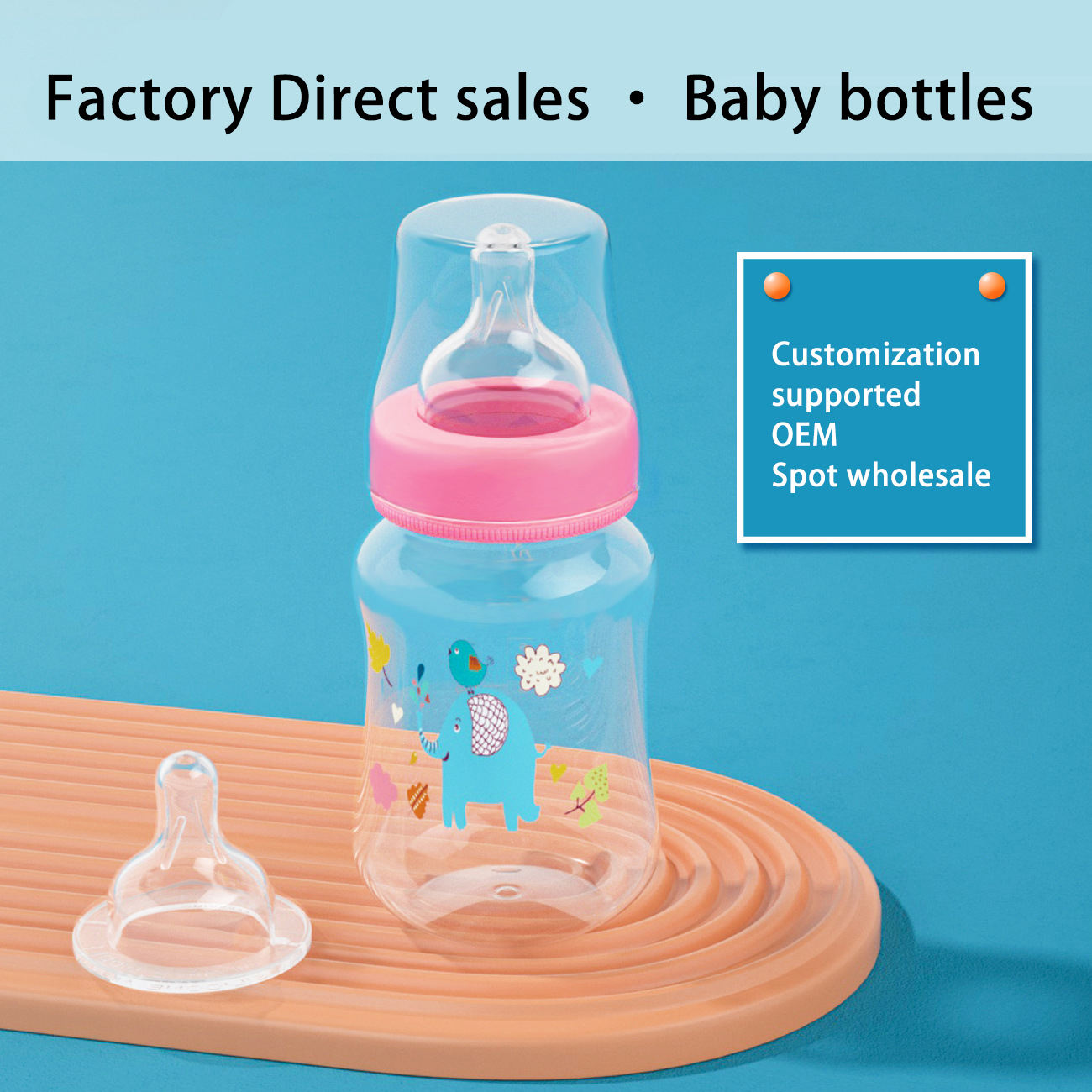 Baby Milk Bottle Baby Feeding Bottle With Silicone Nipple Nursing Bottle For Baby