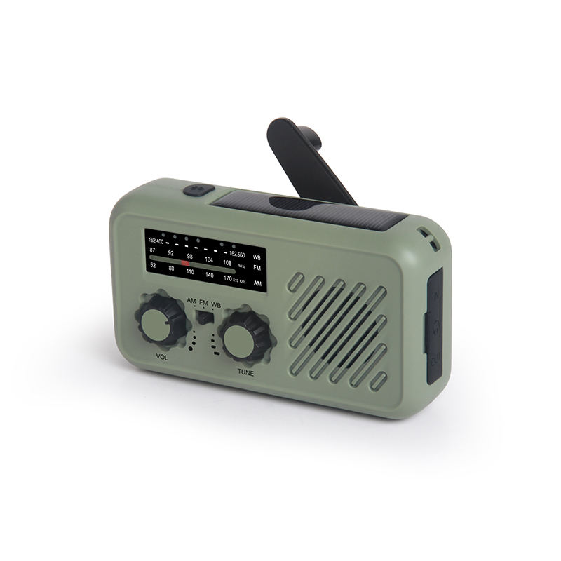 2000mAh battery emergency solar radio am with rechargeable flashlight