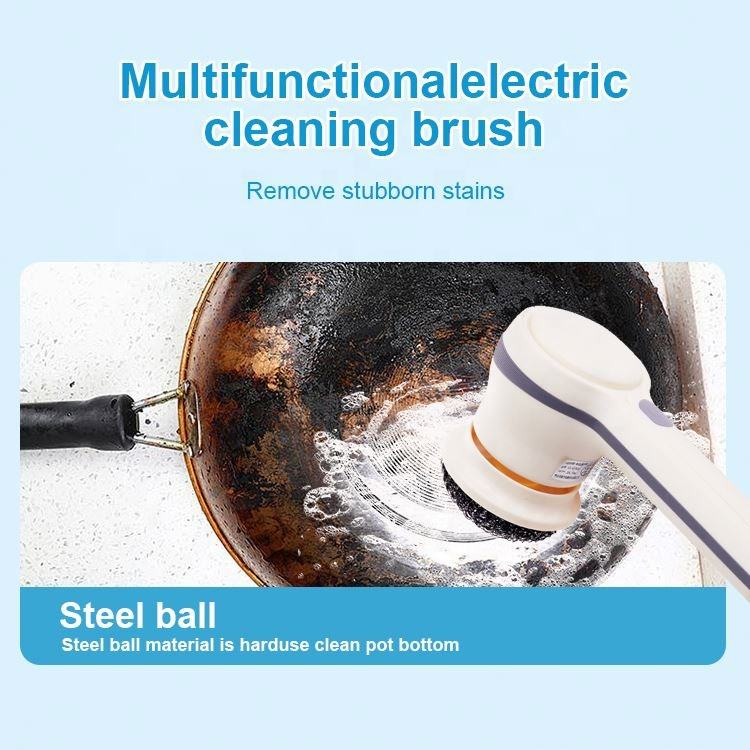 Kitchen Cleaning Brush Home Bathroom Cleaning Tool Handle Electric Cleaning Brush