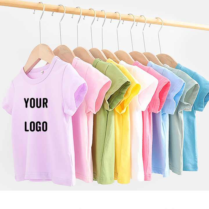 100% Cottonscreen print embroidery Logo Kids T Shirts For Boys And Girls