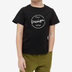 Solid Color Cotton Clothes White Black kids plain t shirts