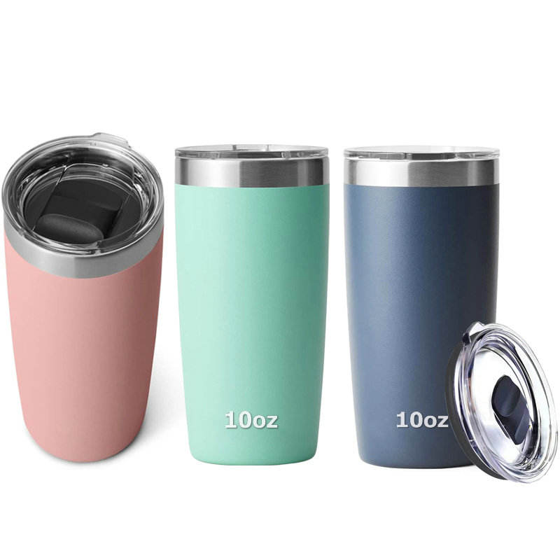 stainless steel insulated 10oz 20oz tumbler mug ramblers with magnetic MagSlider lid