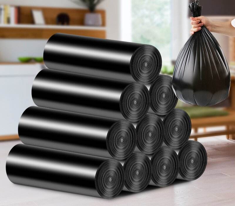 Garbage Bags Household Custom Printed Into Rolls of Plastic Security Square Bottom Bag