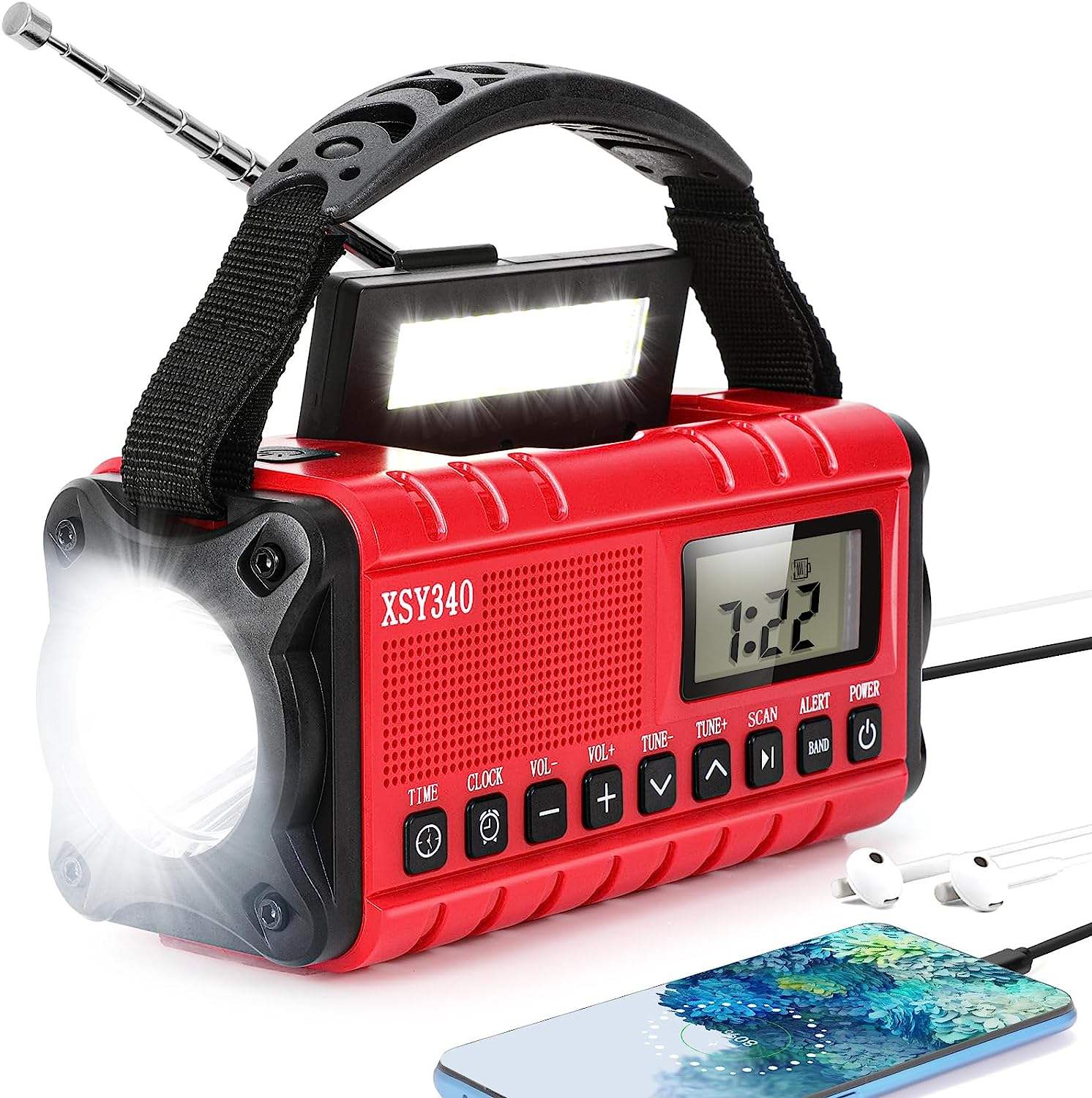 Emergency Survival Kit Multi-Function Fm Am  Weather Radio