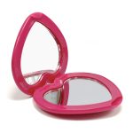 Heart shape 2-Sided Makeup Mirror in Stock, Private logo Portable Travel Makeup Mirror