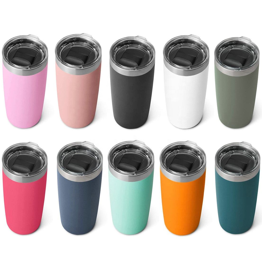 stainless steel insulated 10oz 20oz tumbler mug ramblers with magnetic MagSlider lid