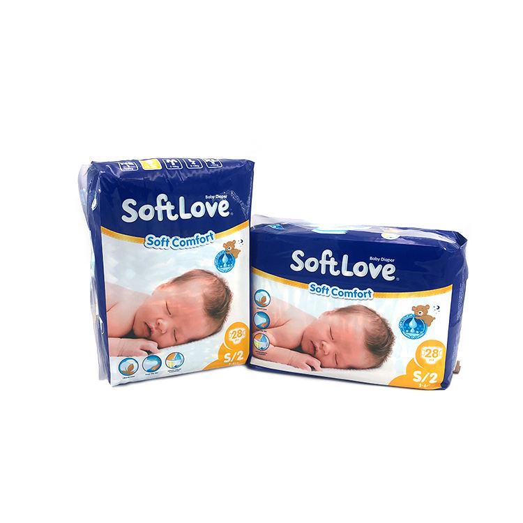 Softlove manufacturers sales S 28'S disposable good quality baby diapers