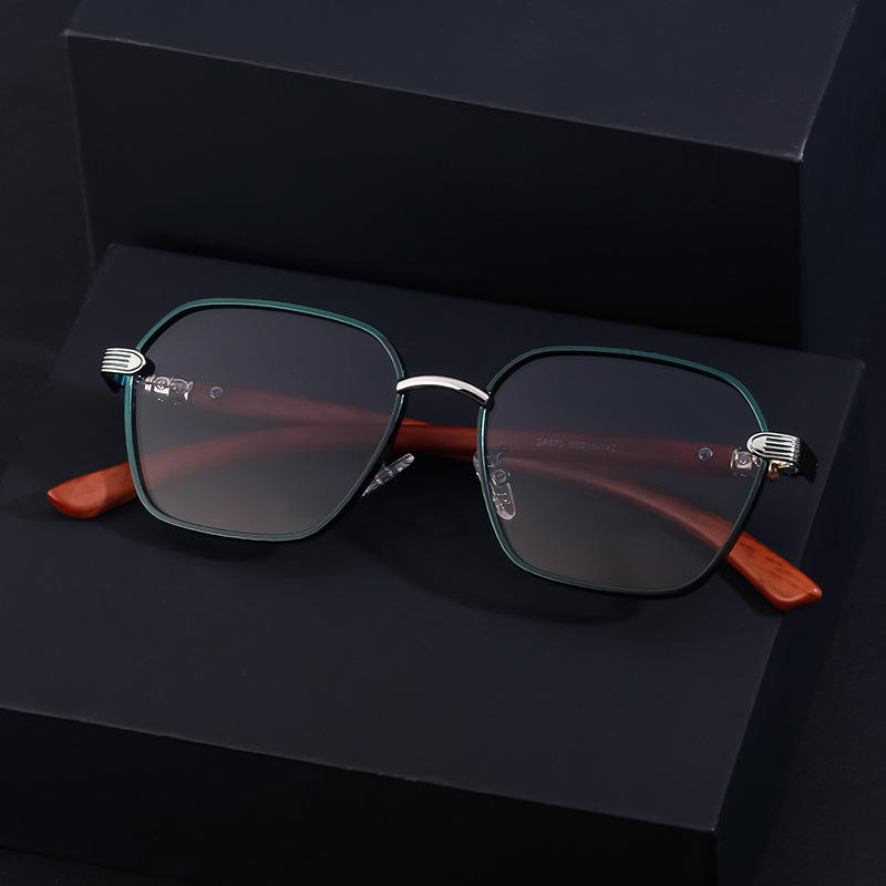 Wood grain mirror leg sunglasses for men Outdoor driving square sunglasses for men cross-border sunglasses