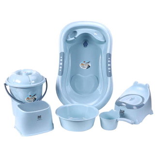 Freestanding Foldable Baby Bathtub Bath Tub Basin Set For New Born Baby