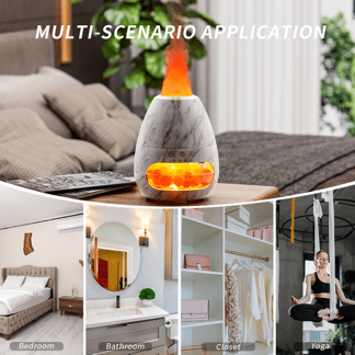 200ml Salt Stone Fire Flame Humidifier Aroma Diffuser Air Essential Oil Ultrasonic Humidifier