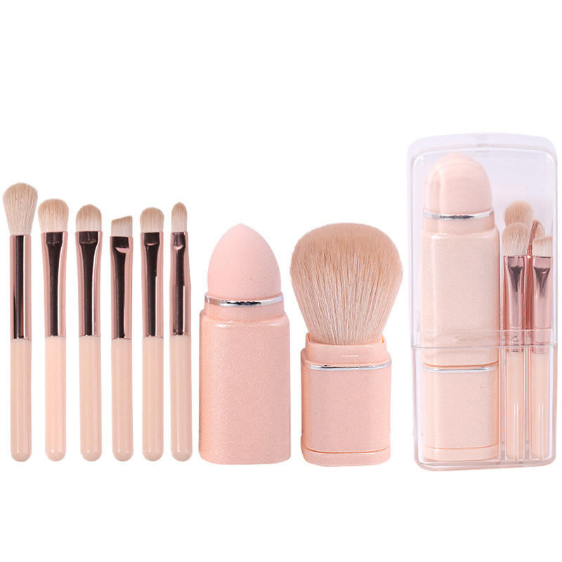 Luxury Complete 8 in 1 Custom Logo Makeup Foundation Brush set Wooden Brushes Makeup Set Brochas De Maquillaje Make Up Brush Set