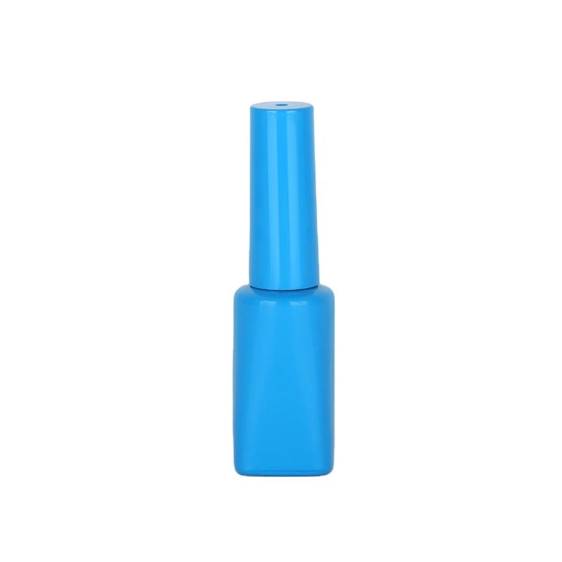 Glass nail polish empty bottle with brush