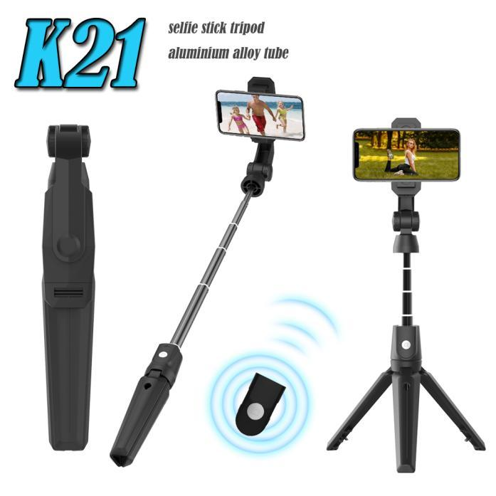 K21 Selfie Stick 360 Degree Rotating Mobile Phone Stand Holder Supports External Tripod