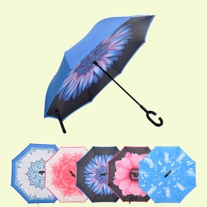 umbrellas corporation gifts inverse magic flower paraguas reversible paraplui reverse inverted umbrella