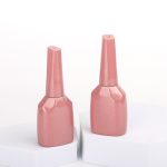 12ml simple pink glossy glass nail polish bottle