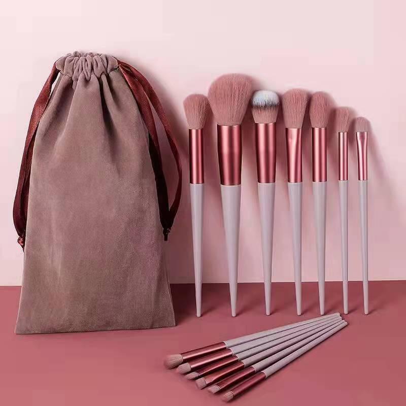 Rylan Eye Shadow Foundation Women Cosmetic Beauty Soft Make Up Tools Bag 13 PCS Makeup Brushes Set