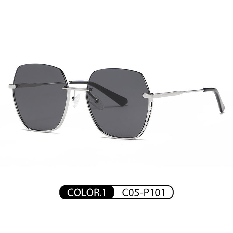 Eyewear New metal Nylon Sunglasses For Men Women senior sense large frame glasses