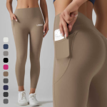 Buttery Soft Yoga Legging with Side Pocket OEM Plain Gym Fitness Slimming Athletic Leggings for women