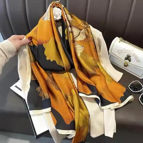 Autumn new style big size silk scarf 180 * 90 fashion woman polyester  scarf shawls factories China