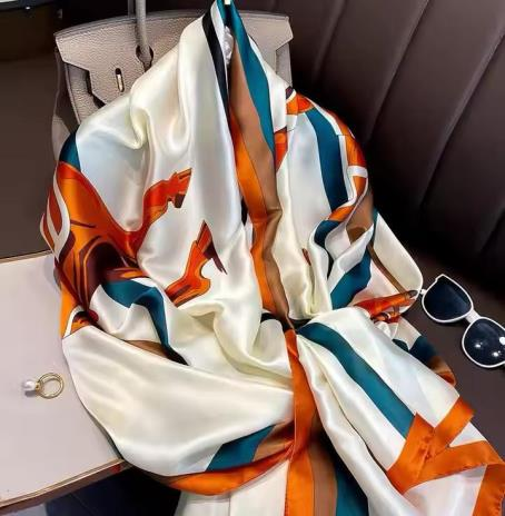 Autumn new style big size silk scarf 180 * 90 fashion woman polyester  scarf shawls factories China