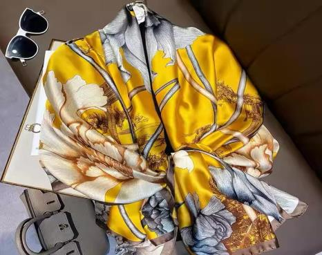 Autumn new style big size silk scarf 180 * 90 fashion woman polyester  scarf shawls factories China