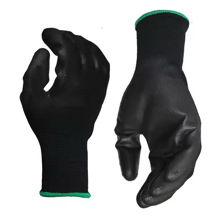 Nylon PU Coated HY Cheap Work Gloves PU