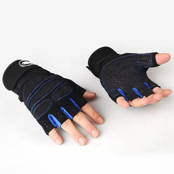 Fitness Breathable Ventilated Half Finger Weight Lifting  Exercise Sports Workout Racing Bicycle Cycling Gym Gloves Men