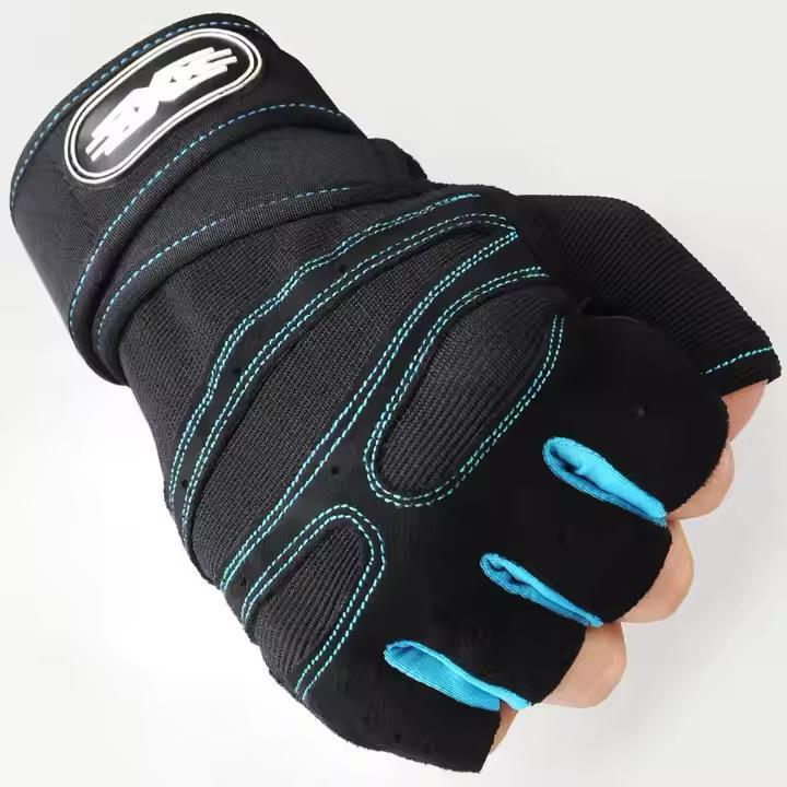 Fitness Breathable Ventilated Half Finger Weight Lifting  Exercise Sports Workout Racing Bicycle Cycling Gym Gloves Men