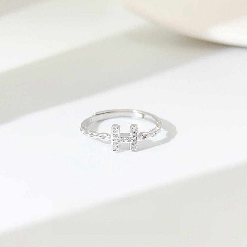 Sterling silver ring female Adjustable niche all simple female ring new wholesale couple ring custom send girlfriend