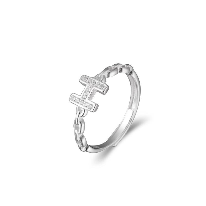 Sterling silver ring female Adjustable niche all simple female ring new wholesale couple ring custom send girlfriend