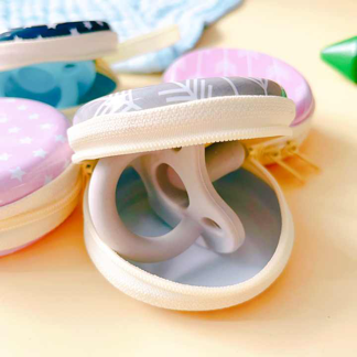 NEW Eco Friendly Custom Portable Soother Holder Dummy Clip Cover Pacifier Box Baby Metal Pacifier Case Metal