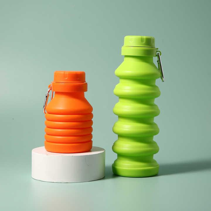 SPECIAL MADE Collapsible Water Bottles Cups Leakproof Valve Reusable BPA Free Silicone Foldable Travel Water Bottle Cup for Gym