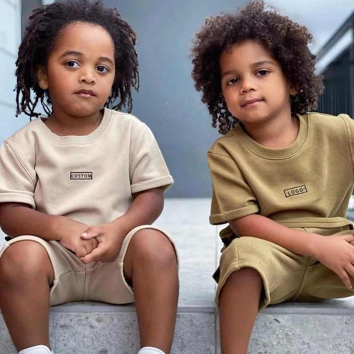 Tshirt And Shorts Joggers 2 Piece Sets For Kids