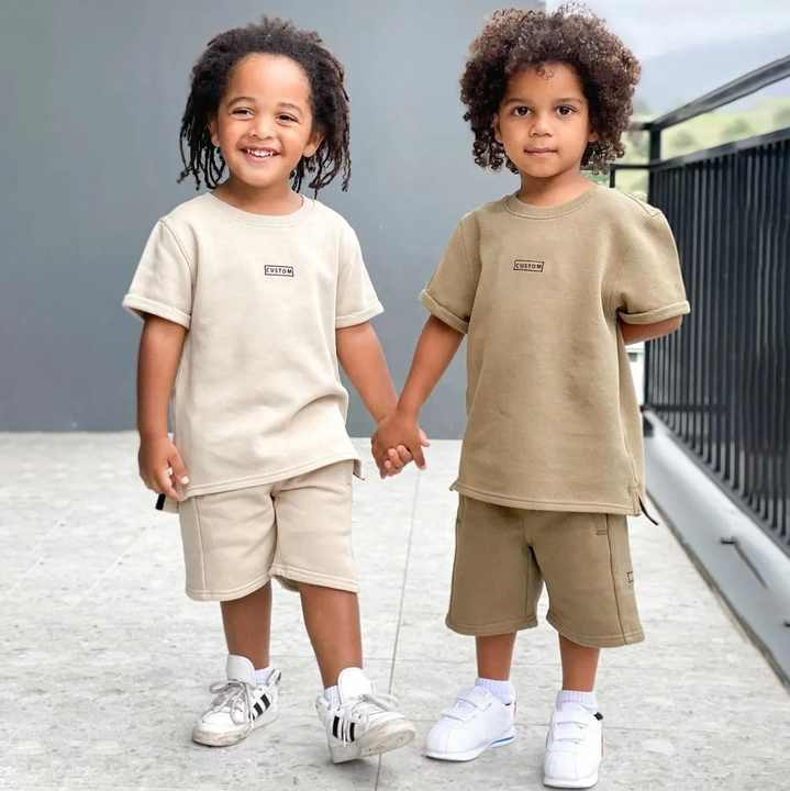 Tshirt And Shorts Joggers 2 Piece Sets For Kids