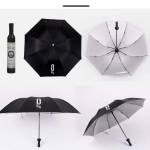 Travel Rainy Sunny 3 Folding Umbrella Logo Foldable Wine Bottle Umbrellas