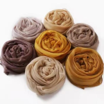 Cotton Viscose Soft Hijab Scarf Solid Color Muslim Long Shawls  Wrap Malaysian Headscarf Pashmina Foulard Femme