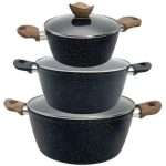 Kitchenware Granite Sauce Pan and Pot Cookware Casseroles Set Non Stick Cooking Pots Set Casserole