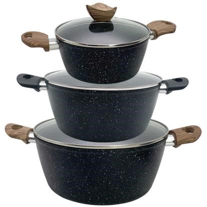 Kitchenware Granite Sauce Pan and Pot Cookware Casseroles Set Non Stick Cooking Pots Set Casserole