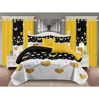 Bed Sheets Queen Size Christmas Bed Sheets Flat Sheet Set Curtain Cloth Bedroom 12pcs Printed Curtain Bedding Set