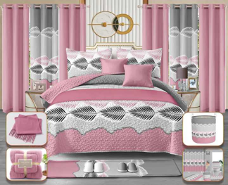 100% cotton bedding sets with matching curtains sets 24 piece bedding bedspread set and sheet king size with curtain