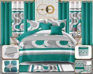 100% cotton bedding sets with matching curtains sets 24 piece bedding bedspread set and sheet king size with curtain